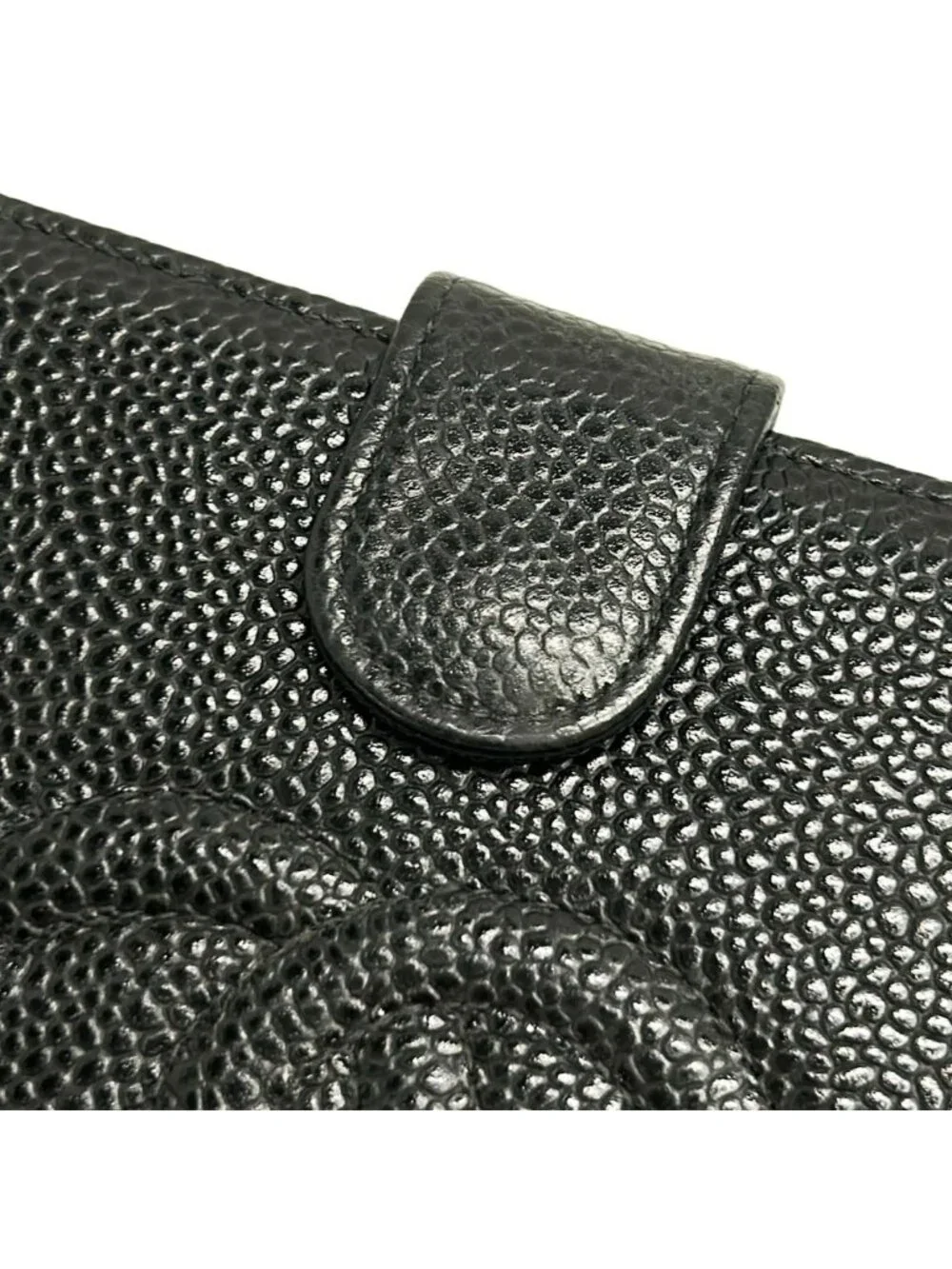 Chanel Wallet Black CC Logo Gold Kiss Lock